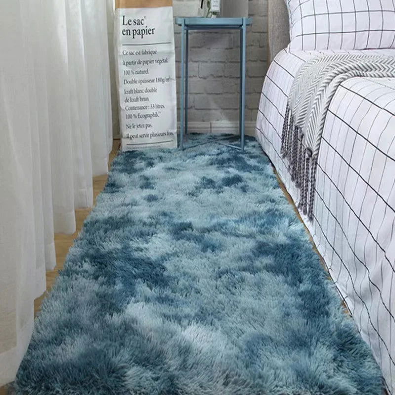 Soft Area Rugs For Bedroom Fluffy, Non-slip Tie-Dyed Fuzzy Shag Plush Soft Shaggy Bedside Rug, Tie-Dyed Living Room Carpet - Slobuy