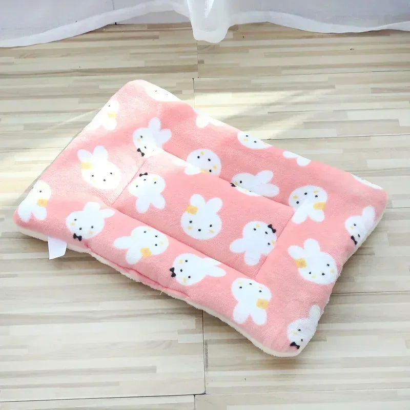 Soft Cat Bed Mats Short Plush Pet Sleeping Bed Mats for Cats Small Dogs Cute Pet Pad Blanket Warm Kitten Cushion Cat Accessories - Slobuy