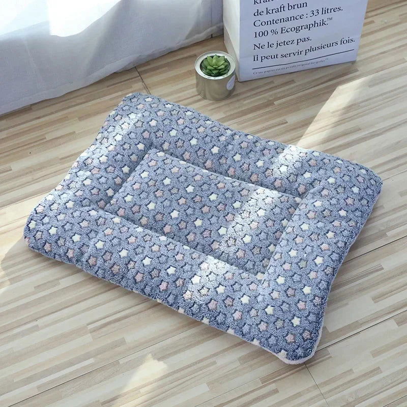Soft Cat Bed Mats Short Plush Pet Sleeping Bed Mats for Cats Small Dogs Cute Pet Pad Blanket Warm Kitten Cushion Cat Accessories - Slobuy