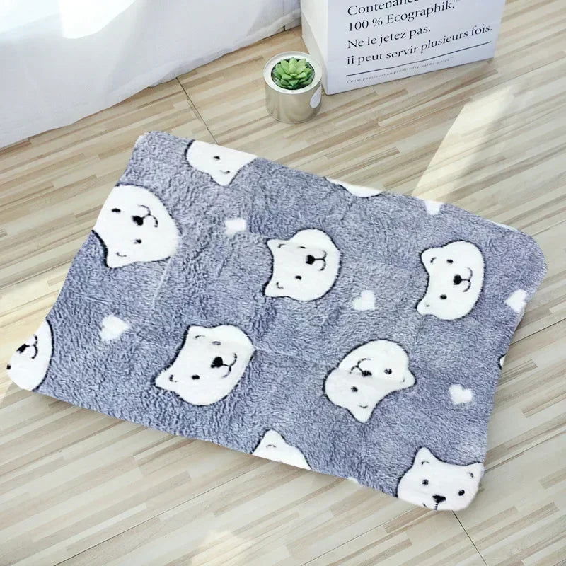 Soft Cat Bed Mats Short Plush Pet Sleeping Bed Mats for Cats Small Dogs Cute Pet Pad Blanket Warm Kitten Cushion Cat Accessories - Slobuy