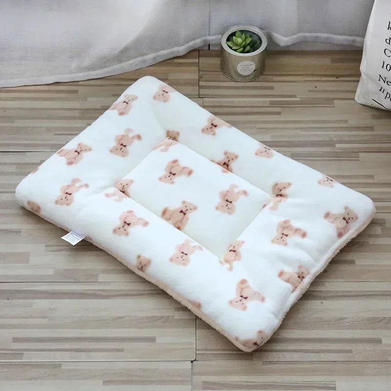 Soft Cat Bed Mats Short Plush Pet Sleeping Bed Mats for Cats Small Dogs Cute Pet Pad Blanket Warm Kitten Cushion Cat Accessories - Slobuy