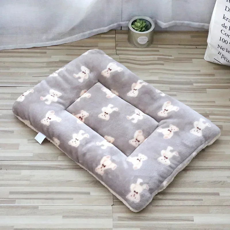 Soft Cat Bed Mats Short Plush Pet Sleeping Bed Mats for Cats Small Dogs Cute Pet Pad Blanket Warm Kitten Cushion Cat Accessories - Slobuy