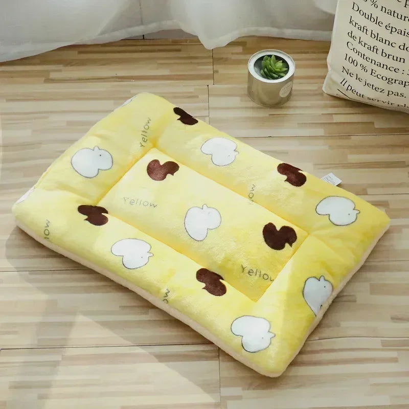 Soft Cat Bed Mats Short Plush Pet Sleeping Bed Mats for Cats Small Dogs Cute Pet Pad Blanket Warm Kitten Cushion Cat Accessories - Slobuy
