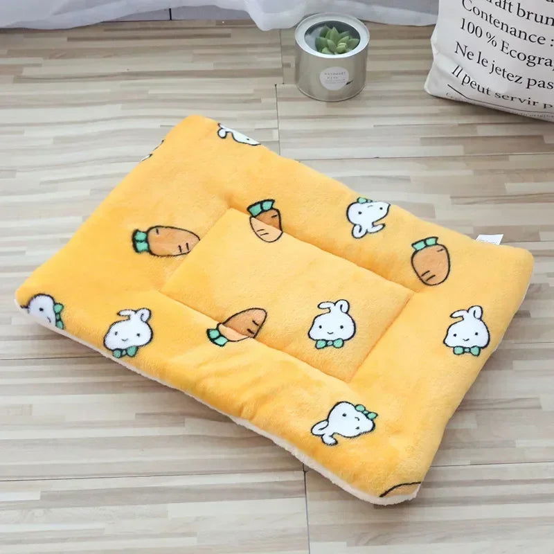 Soft Cat Bed Mats Short Plush Pet Sleeping Bed Mats for Cats Small Dogs Cute Pet Pad Blanket Warm Kitten Cushion Cat Accessories - Slobuy