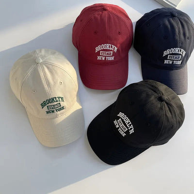 Soft Cotton Letter Embroidered Baseball Cap For Women Men Casual Outdoor Sports Curved Brim Visor Hats Unisex Hip Hop Dad Caps - Slobuy