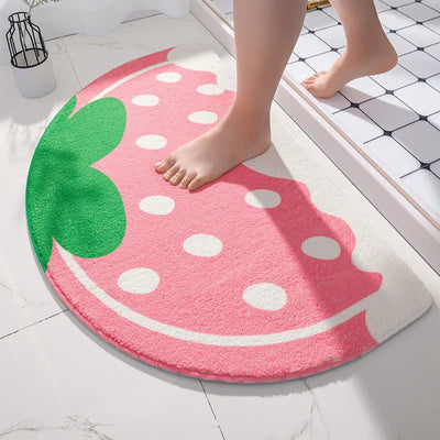 Soft Floor Mats Small Fresh Text Flowers Rugs Home Entrance Carpet Bedroom Toilet Bathroom Door Absorbent Non-Slip Foot Pad - Slobuy