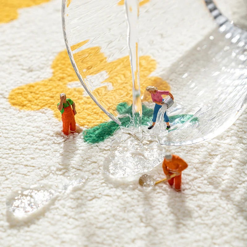 Soft Floor Mats Small Fresh Text Flowers Rugs Home Entrance Carpet Bedroom Toilet Bathroom Door Absorbent Non-Slip Foot Pad - Slobuy