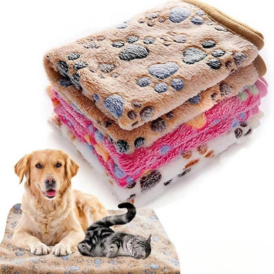 Soft Fluffy High Quality Pet Blanket Cute Cartoon Pattern Pet Mat Warm and Comfortable Blanket for Cat Dogs - Slobuy
