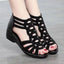 Soft Leather Roman Sandals Women 2023 Summer New Soft Sole Outwear Women's Wedge Shoes Fashion Casual Designer Shoe Ladies - Slobuy