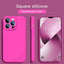 Soft Luxury Square Official Liquid Silicone Phone Case For iPhone 15 14 13 12 11 Pro Mini Max XR Plus SE 2020 Cover - Slobuy