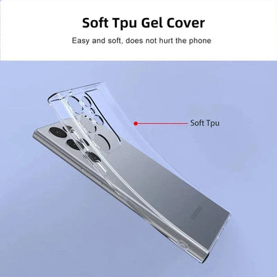 Soft Silicone Clear Phone Case For Samsung A53 A13 A52 A12 A54 A23 A32 A55 A52S S24 S22 S21 S23 Ultra S20 FE Galaxy Note 20Ultra - Slobuy