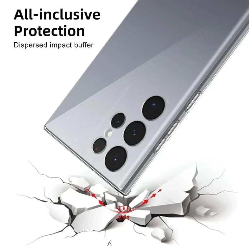 Soft Silicone Clear Phone Case For Samsung A53 A13 A52 A12 A54 A23 A32 A55 A52S S24 S22 S21 S23 Ultra S20 FE Galaxy Note 20Ultra - Slobuy