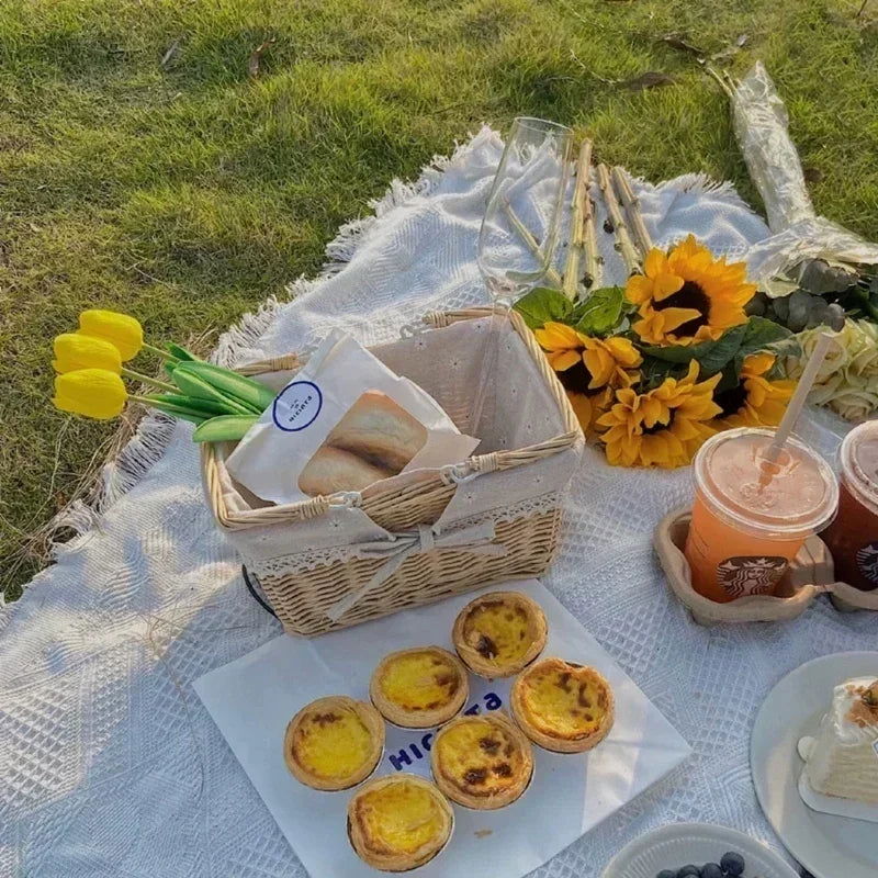 Soft Sofa Blanket Camping Picnic Mat Travel Throw Blankets with Tassel Knitted Summer Air Conditioning Towels Bed Plaid 담요 - Slobuy