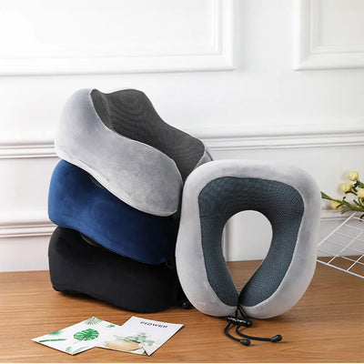 Soft Travel Pillow U Shaped Travel Healthcare Memory Foam Neck Cervical Airplane Pillow Neck Cushion - Slobuy