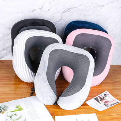 Soft Travel Pillow U Shaped Travel Healthcare Memory Foam Neck Cervical Airplane Pillow Neck Cushion - Slobuy