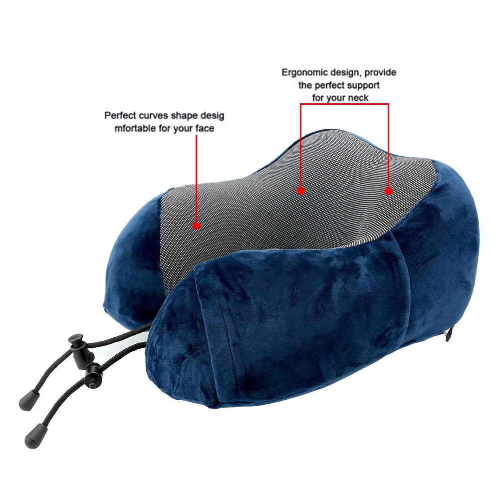 Soft Travel Pillow U Shaped Travel Healthcare Memory Foam Neck Cervical Airplane Pillow Neck Cushion - Slobuy