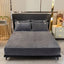 Soft Velvet Fitted Sheet with Elastic Bands Non Slip Adjustable Mattress Covers for Single Double King Queen Bed 160x200cm - Slobuy