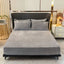 Soft Velvet Fitted Sheet with Elastic Bands Non Slip Adjustable Mattress Covers for Single Double King Queen Bed 160x200cm - Slobuy