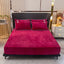 Soft Velvet Fitted Sheet with Elastic Bands Non Slip Adjustable Mattress Covers for Single Double King Queen Bed 160x200cm - Slobuy