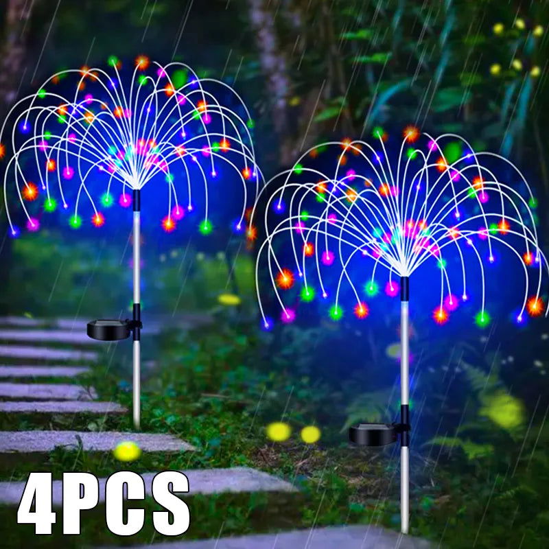 Solar LED Firework Fairy Lights Outdoor Waterproof Garden Decoration Lawn Pathway Solar Lamp - Slobuy