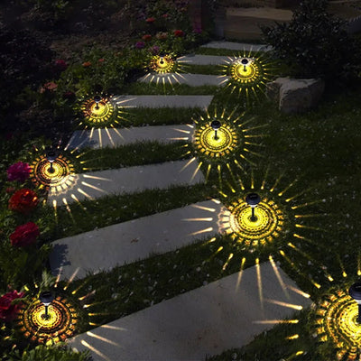 Solar Led Lawn Lamp Outdoor Waterproof RGB Warm Double Light Source Yard Villa Path Balcony Garden Decoration Lights - Slobuy