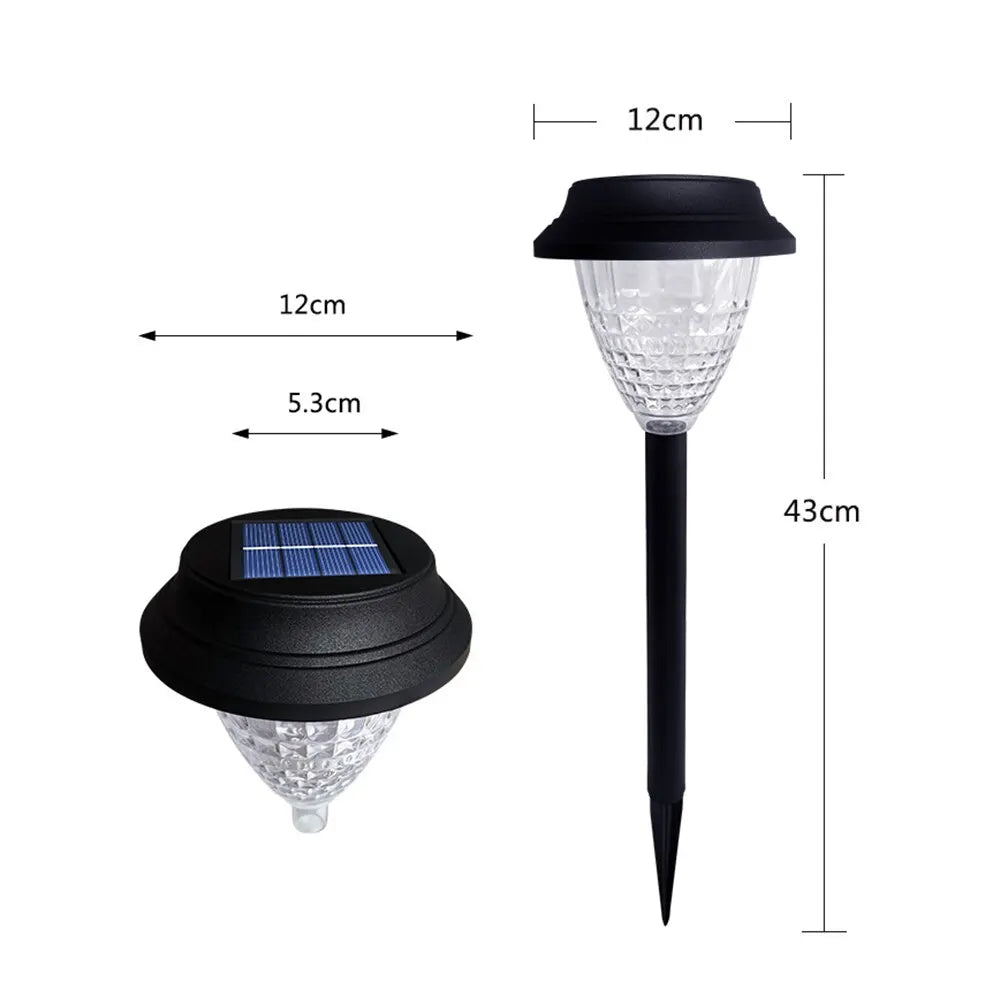 Solar Led Lawn Lamp Outdoor Waterproof RGB Warm Double Light Source Yard Villa Path Balcony Garden Decoration Lights - Slobuy
