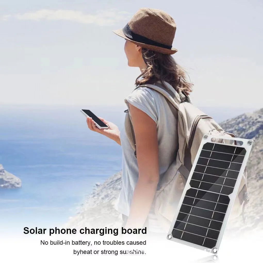 Solar Panel 30W  USB Type-C Waterproof Outdoor Hiking Camping Portable Battery Mobile Phone Charging Bank  Charging Panel  6.8V - Slobuy