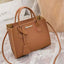 Solid Color Lychee Grain Ladies Handbags Single-shoulder Crossbody Handheld Triple-use Satchel Portable Leisure Bag - Slobuy