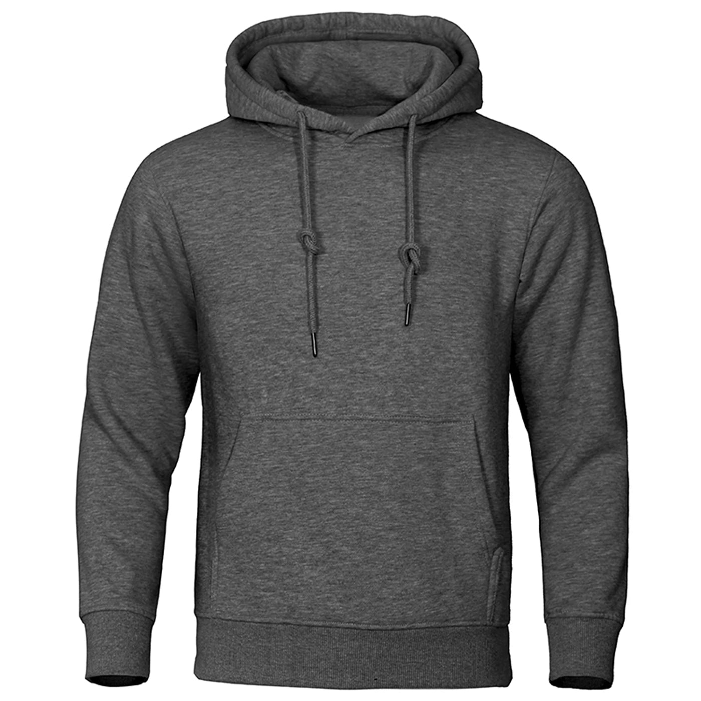 Solid Color Men Hoodies Fleece Warm Mens Sweatshirt Fashion Streetwear Casual Men's Loose Breathable Pullovers Brand Hoody - Slobuy