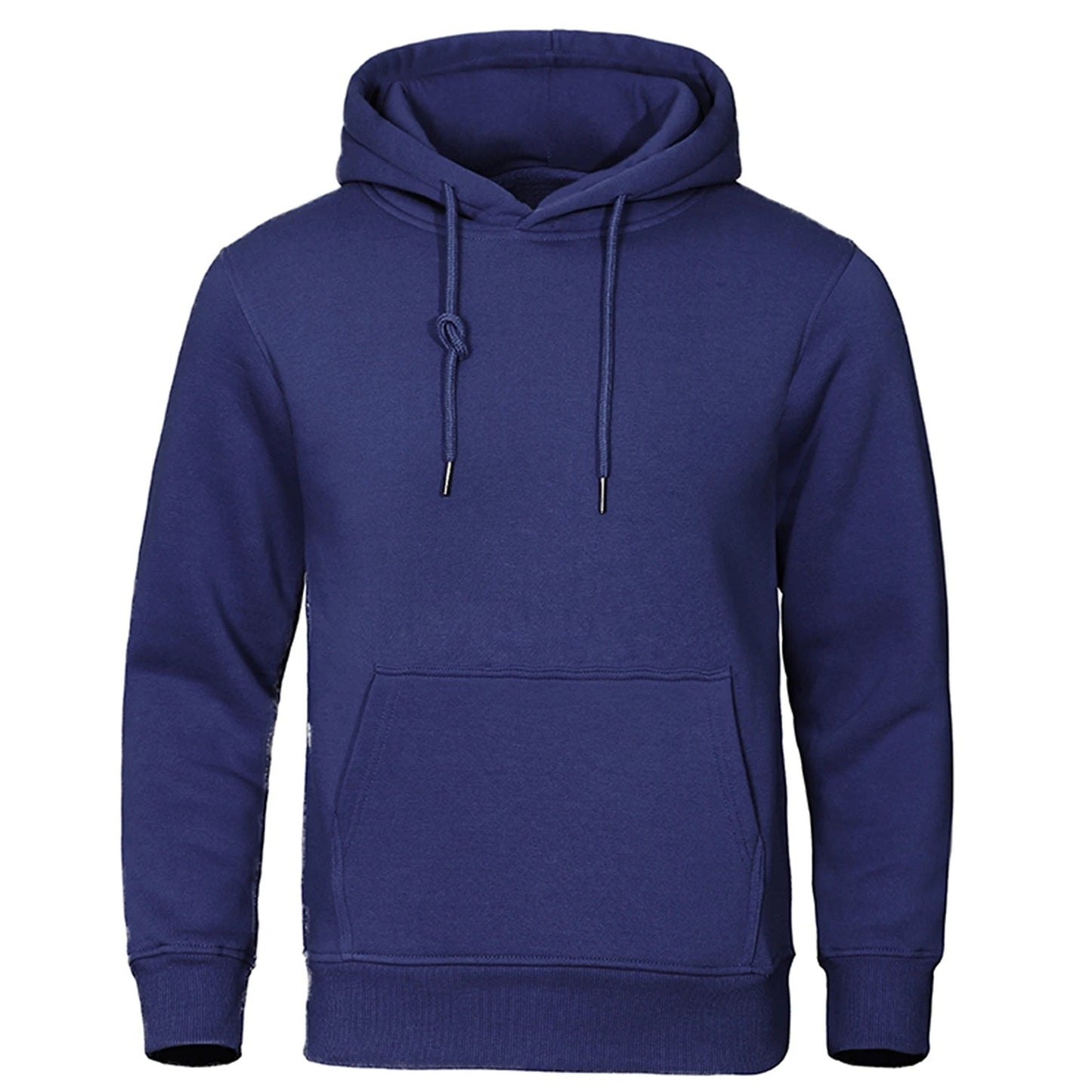 Solid Color Men Hoodies Fleece Warm Mens Sweatshirt Fashion Streetwear Casual Men's Loose Breathable Pullovers Brand Hoody - Slobuy