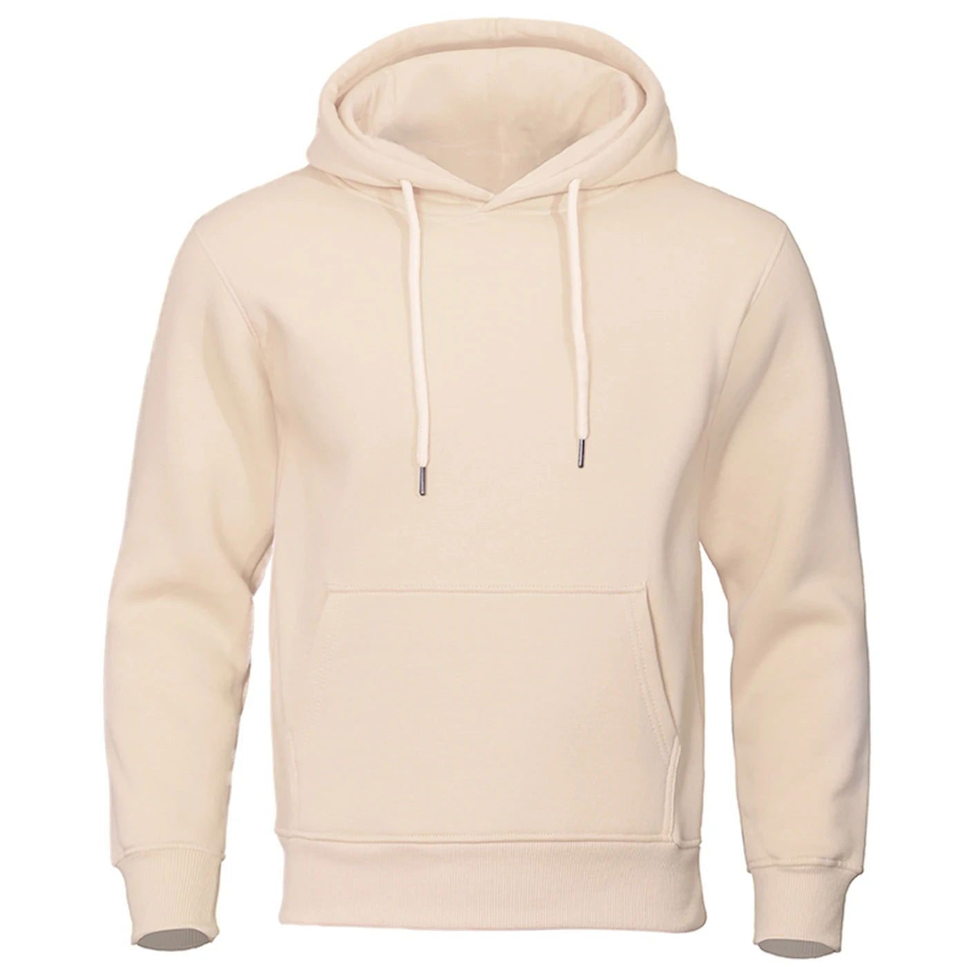Solid Color Men Hoodies Fleece Warm Mens Sweatshirt Fashion Streetwear Casual Men's Loose Breathable Pullovers Brand Hoody - Slobuy