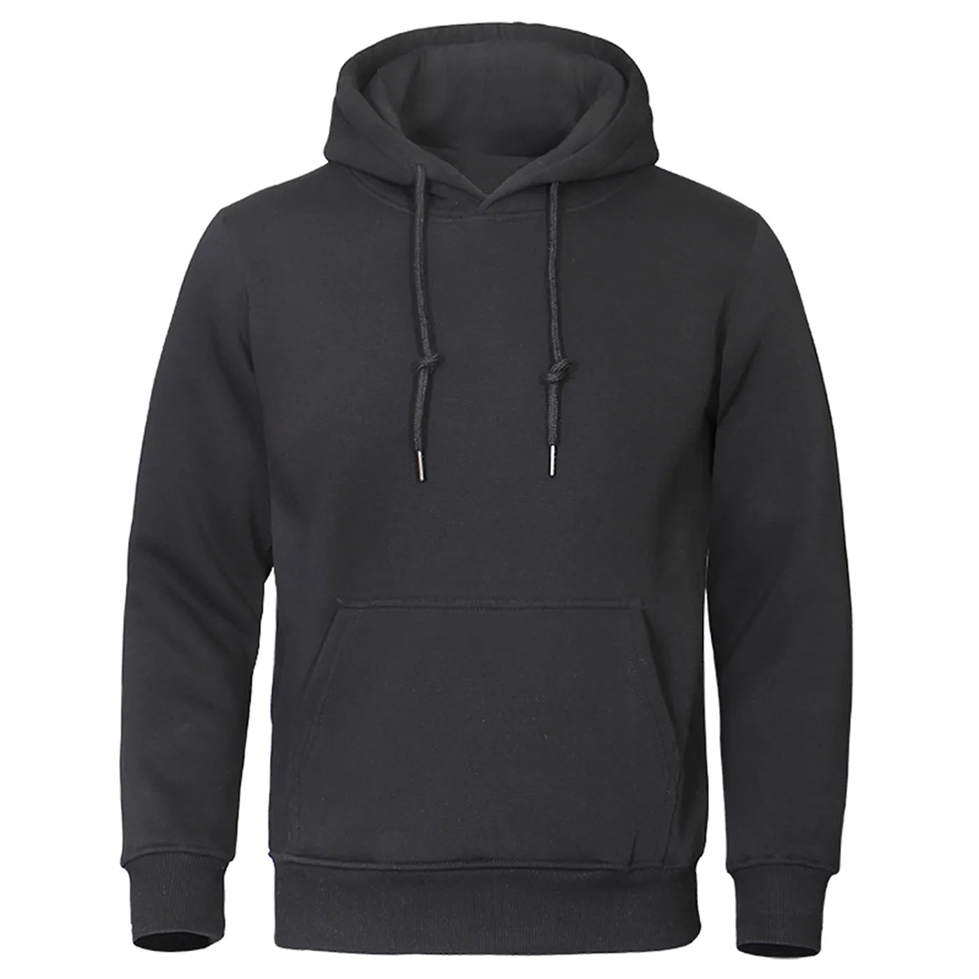 Solid Color Men Hoodies Fleece Warm Mens Sweatshirt Fashion Streetwear Casual Men's Loose Breathable Pullovers Brand Hoody - Slobuy