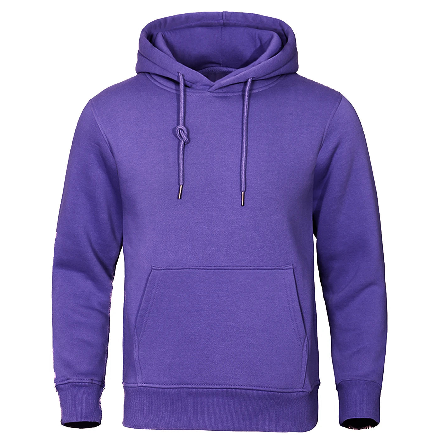 Solid Color Men Hoodies Fleece Warm Mens Sweatshirt Fashion Streetwear Casual Men's Loose Breathable Pullovers Brand Hoody - Slobuy