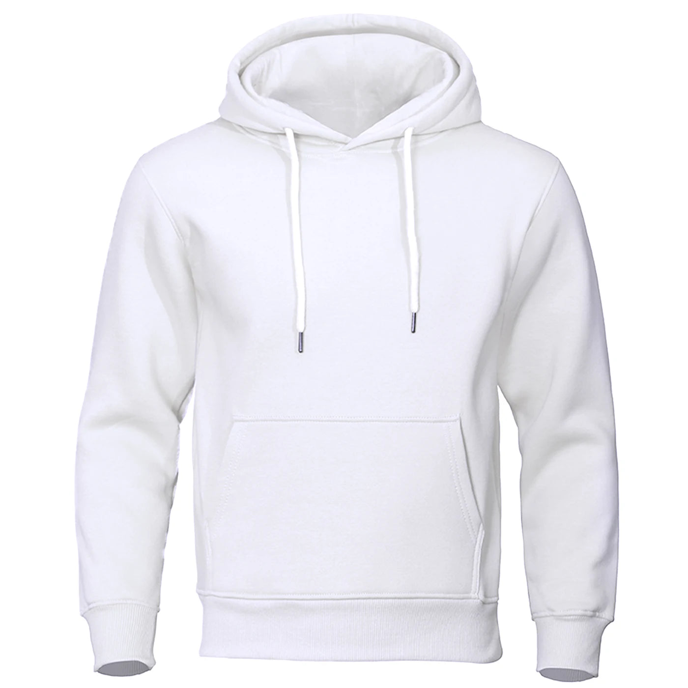 Solid Color Men Hoodies Fleece Warm Mens Sweatshirt Fashion Streetwear Casual Men's Loose Breathable Pullovers Brand Hoody - Slobuy