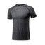 Solid Color Polyester T Shirts Men Clothing Gym Clothing Slim Fit Athletic Wear Camiseta Casual T-Shirt Running Ftness Tops Tees - Slobuy