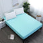 Solid Fitted Bed Sheet Mattress Protect Cover 90/140/160/180/200/220X200 With Elastic Band Sheets King Queen Double Single - Slobuy