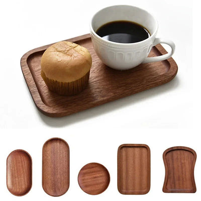 Solid Wood Serving Tray Oval Tea Tray Decorative Wood Plate Fruit Tray Vegetable Platter Home Bread Dessert Cake Plate Tableware - Slobuy