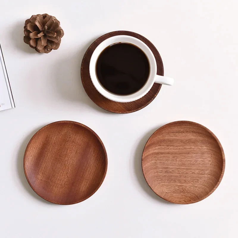Solid Wood Serving Tray Oval Tea Tray Decorative Wood Plate Fruit Tray Vegetable Platter Home Bread Dessert Cake Plate Tableware - Slobuy