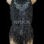 Sparkly Crystals Fringes Bodysuit Sexy Tassel Leotard Jazz Dance Costume One-piece Stage Wear Dancer Performance Show Clothing - Slobuy
