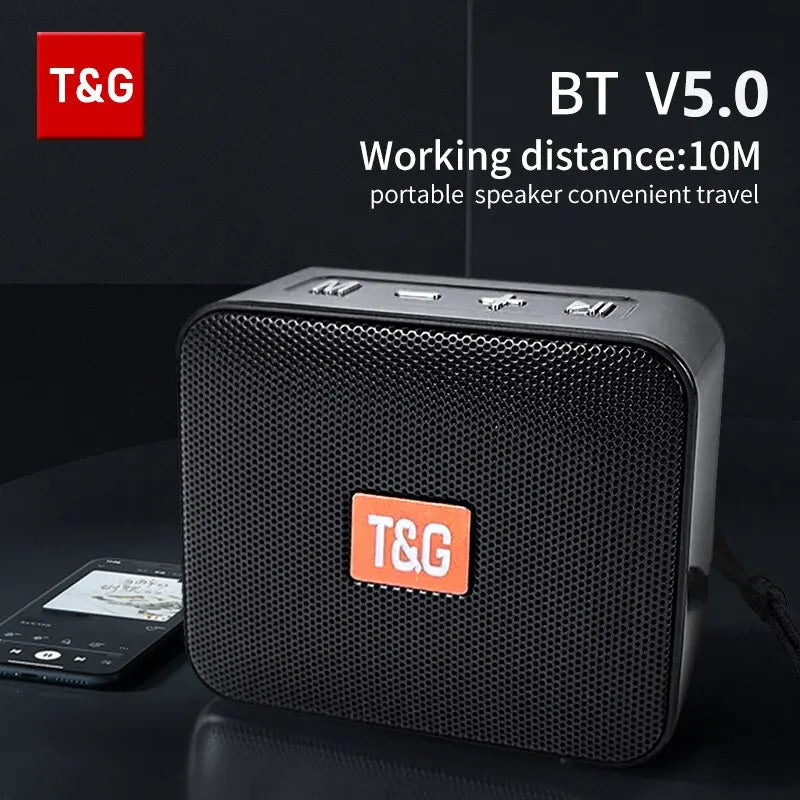 Speaker TG166 Portable Mini Wireless Bluetooth Soundbar Subwoofer Outdoor Indoor Loudspeaker Support TF Card FM Radio Waterproof - Slobuy