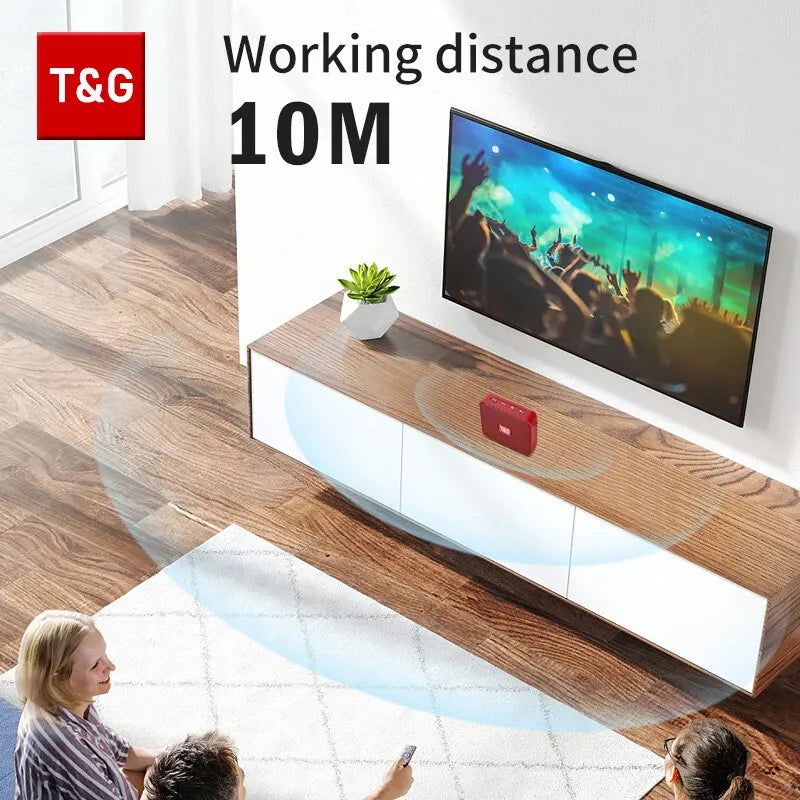 Speaker TG166 Portable Mini Wireless Bluetooth Soundbar Subwoofer Outdoor Indoor Loudspeaker Support TF Card FM Radio Waterproof - Slobuy