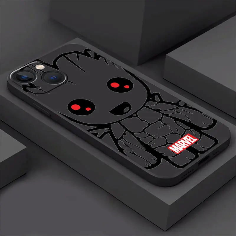 Spider Man Iron Man Venom Art Case For iPhone 15 Plus 14 13 Pro Max 12 Mini 11 X XS XR 7 8 8Plus Black Soft Phone Coque - Slobuy