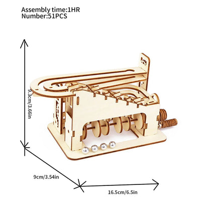 Spiral Marble Run 3D Wooden Puzzles for Adults and Teens DIY Model Building Kits with Mechanical Puzzles  - Slobuy