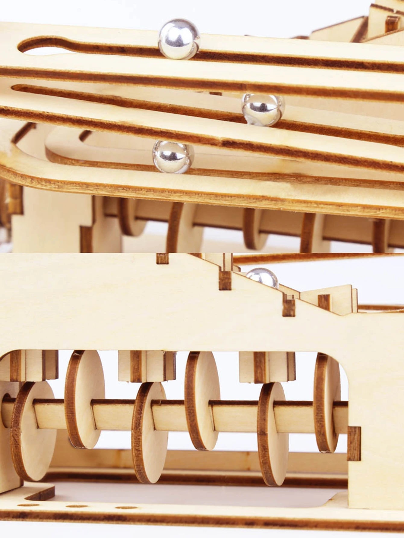 Spiral Marble Run 3D Wooden Puzzles for Adults and Teens DIY Model Building Kits with Mechanical Puzzles  - Slobuy