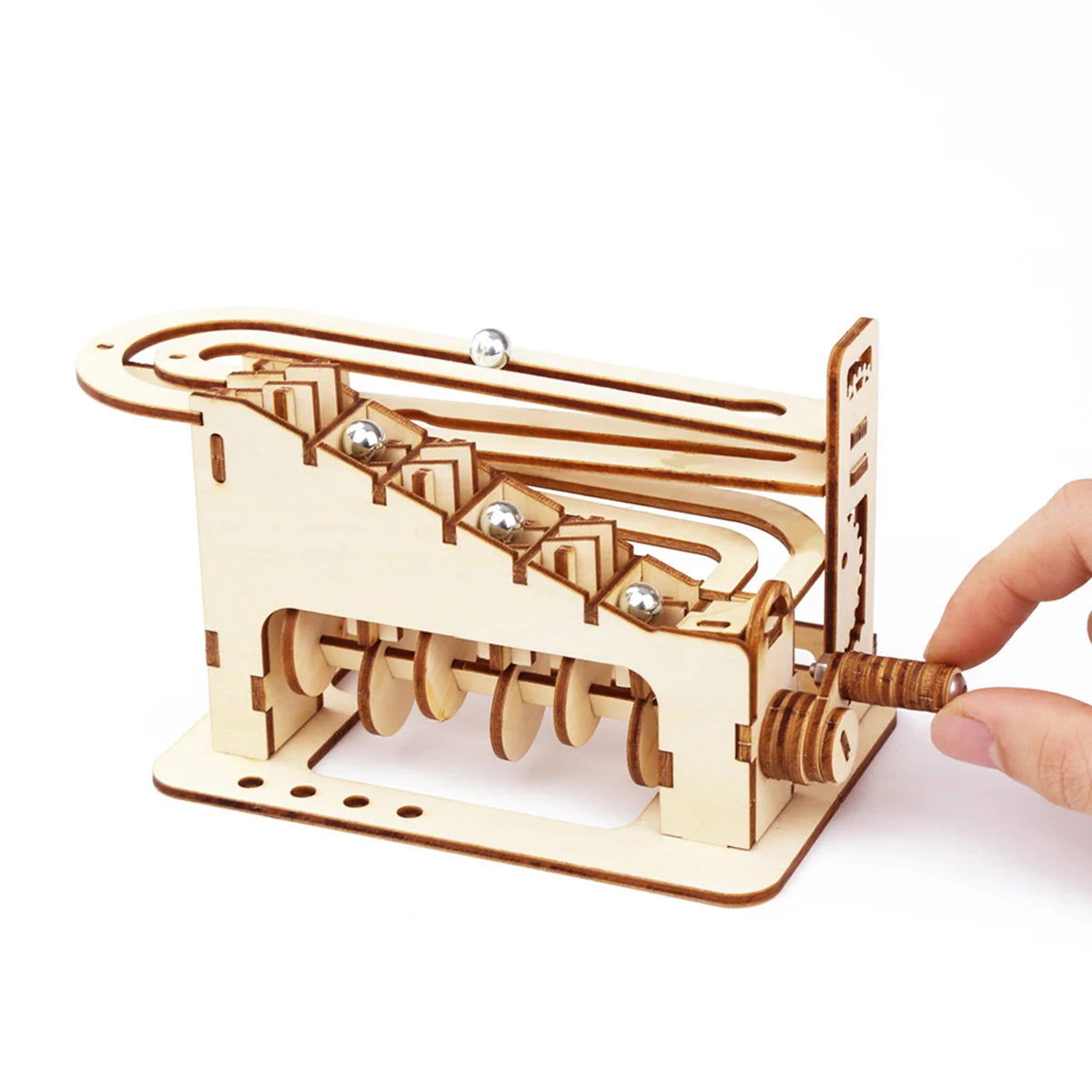 Spiral Marble Run 3D Wooden Puzzles for Adults and Teens DIY Model Building Kits with Mechanical Puzzles  - Slobuy