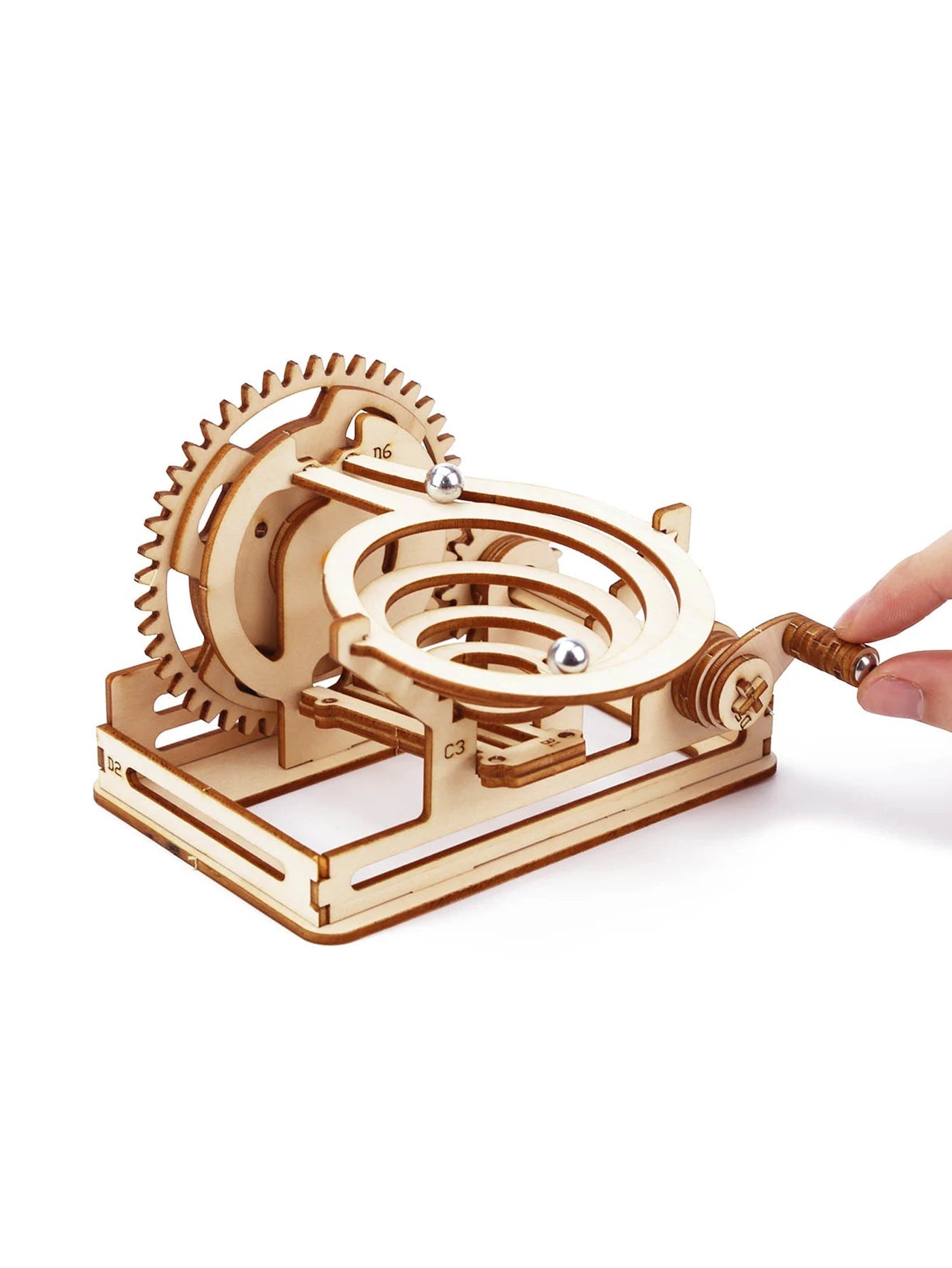 Spiral Marble Run 3D Wooden Puzzles for Adults and Teens DIY Model Building Kits with Mechanical Puzzles  - Slobuy