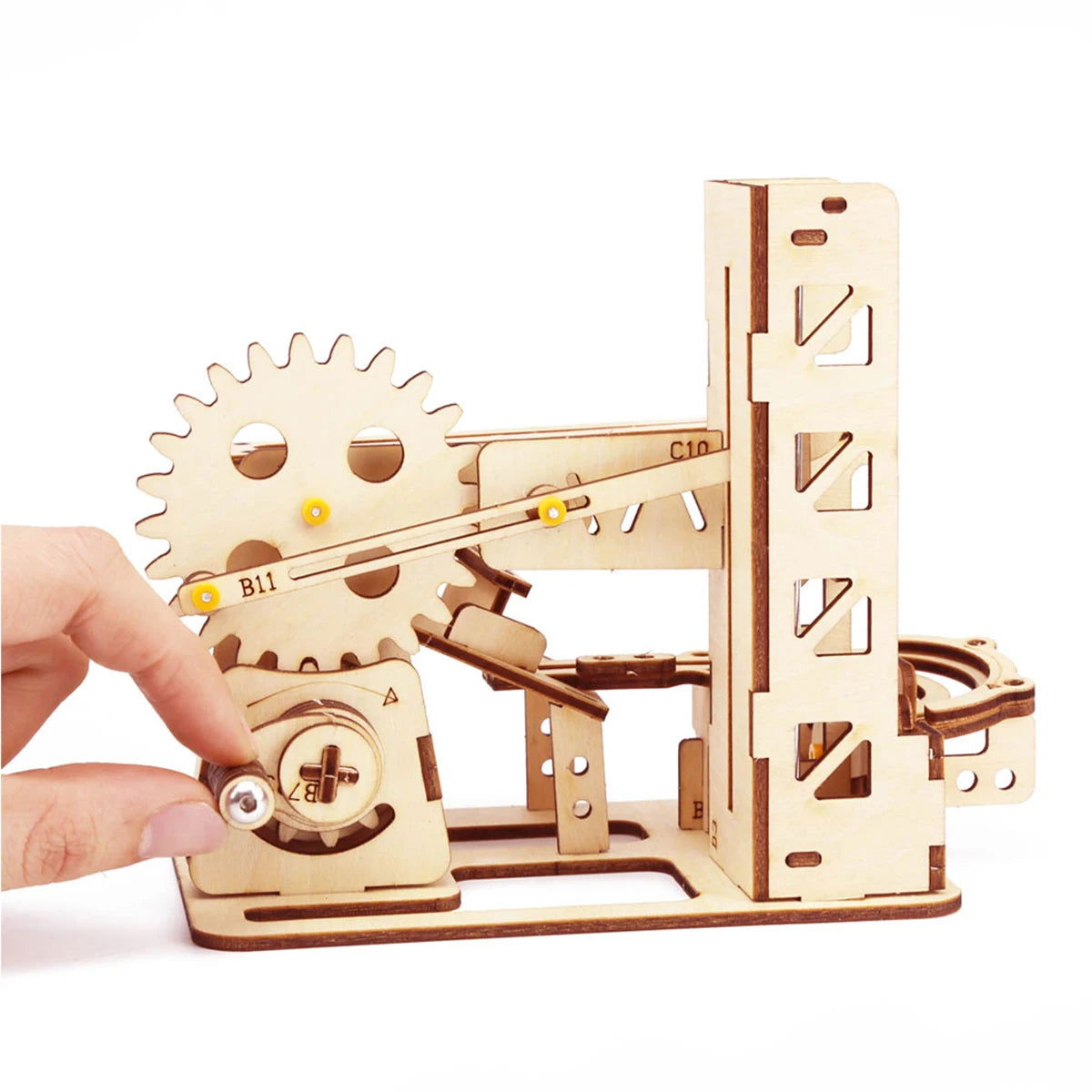 Spiral Marble Run 3D Wooden Puzzles for Adults and Teens DIY Model Building Kits with Mechanical Puzzles  - Slobuy