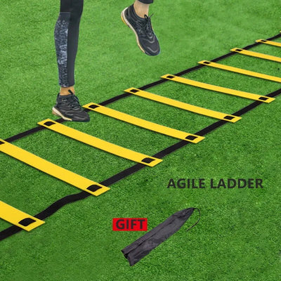Sports Agility Ladder Football Adjustable Ladder Agility Training Ladder Jumping Fitness Body Coordination Warm-Up Training Tool - Slobuy