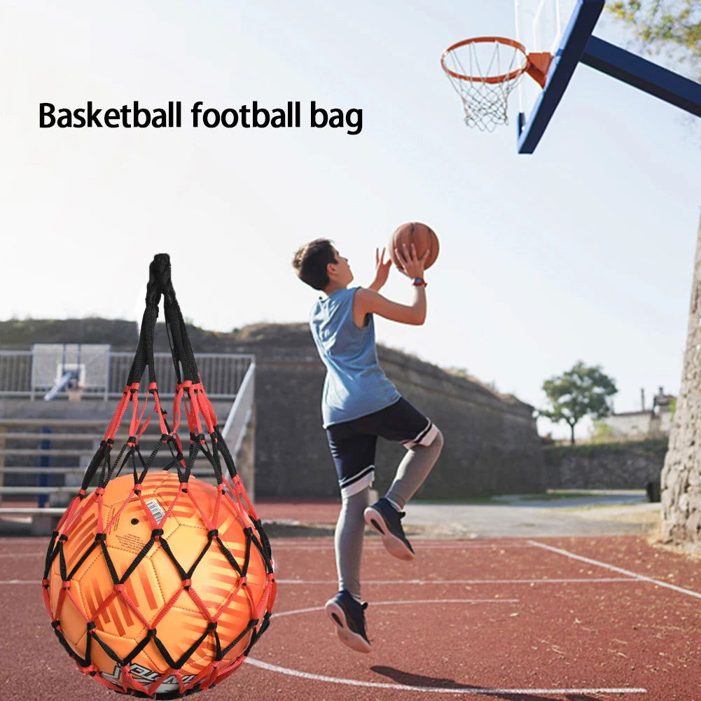 Sports Ball Holder Youth Football Self Trainer Football Net Bag for Carrying Basketball Volleyball Soccer Football Accessories - Slobuy