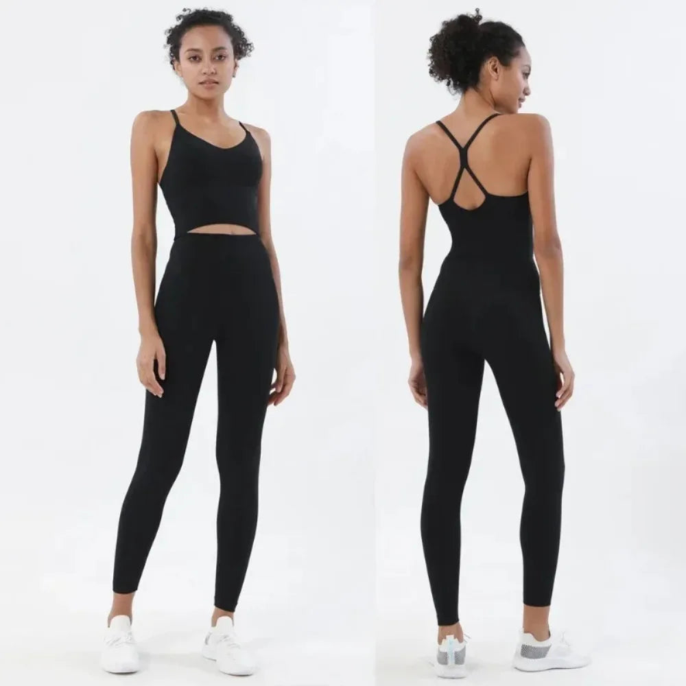 Sports Bra and Leggings Two Piece Sets Womens Outifits Naked Feeling Gym Female Fitness Set Work Out Clothing Women Sports Set - Slobuy